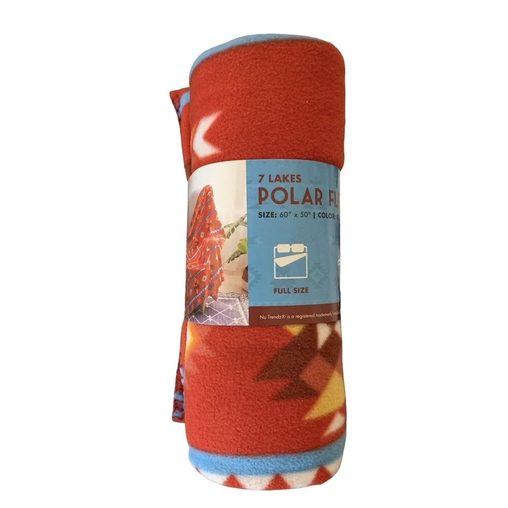 Aztec Western Cowgirl Red Full Size Silk Touch Blanket 60x50